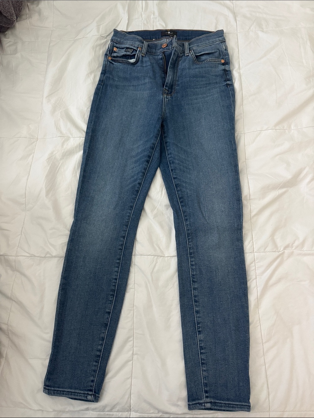 7 For All Mankind Skinny Jeans in Denim Blue